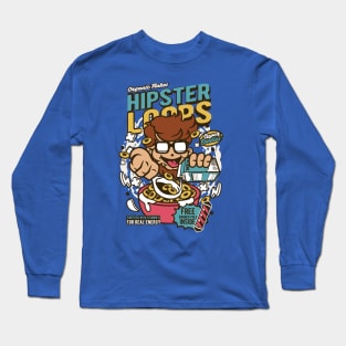 Retro Cereal Box Hipster Loops // Junk Food Nostalgia // Cereal Lover Long Sleeve T-Shirt